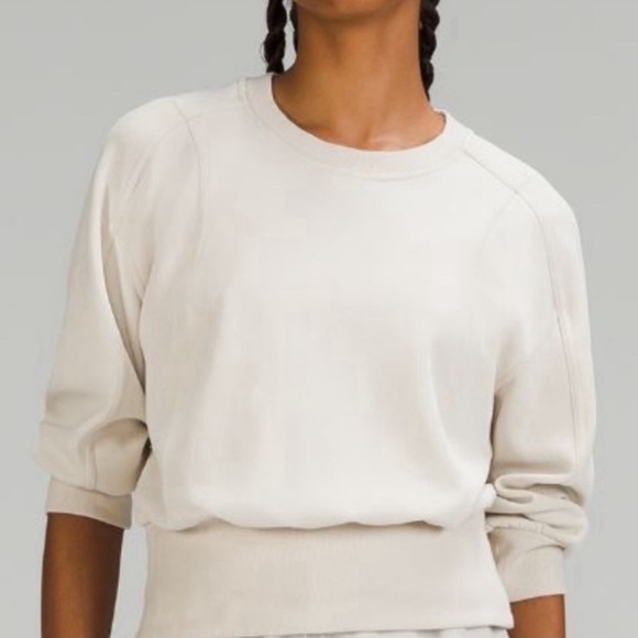 lululemon athletica Sweaters - Lululemon Softstreme Ribbed Hem Pullover, Natural Ivory, 6
